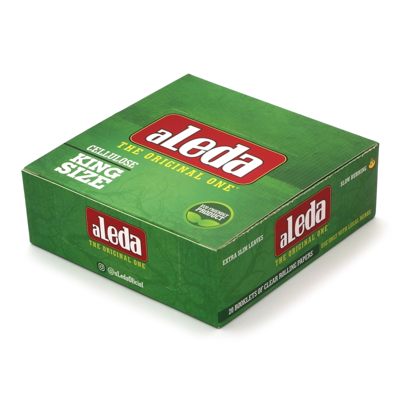 aLeda Green Clear Rolling Paper King Size x 20