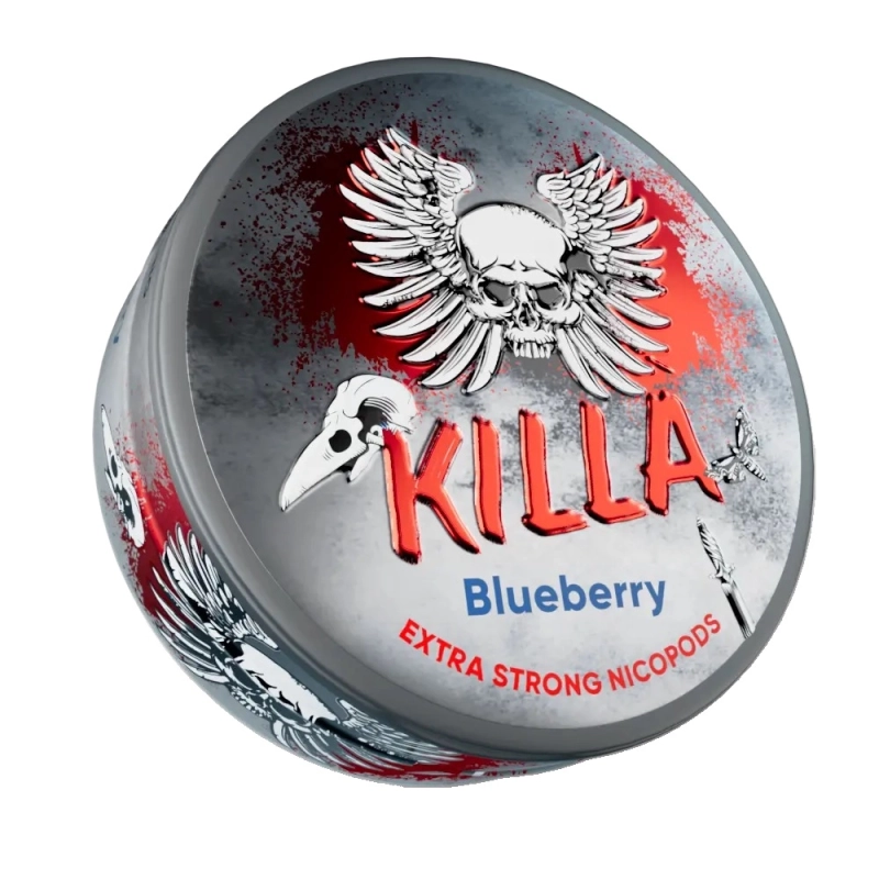 Nikotiinipussit ja tupakaton nuuska - Killa Nicotine Pouches Blueberry 10g