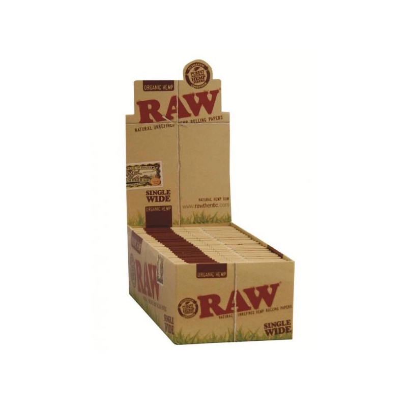 RAW Rolling papers | RAW Organic Paper Singel Width 70mm - Box/50
