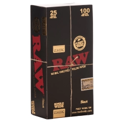 RAW Rolling papers | RAW Black Double Singel Width - Box/25