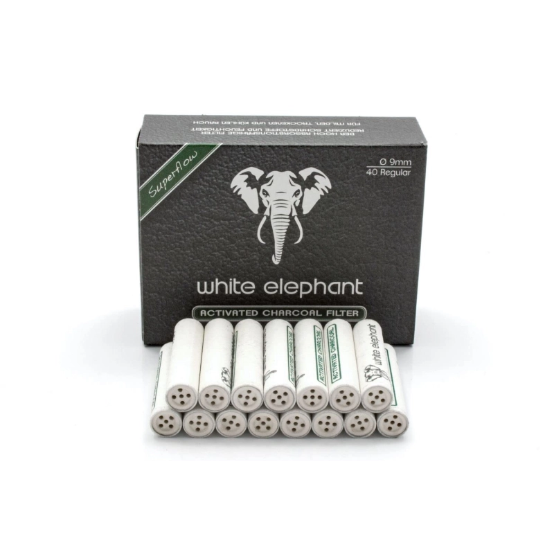 White Elephant Charcoal filter 9mm x 40