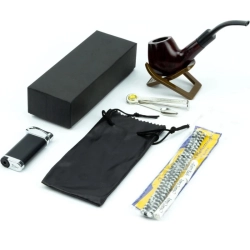 Pipe starter set "Mr.Pipe" Redwood Brown Matte