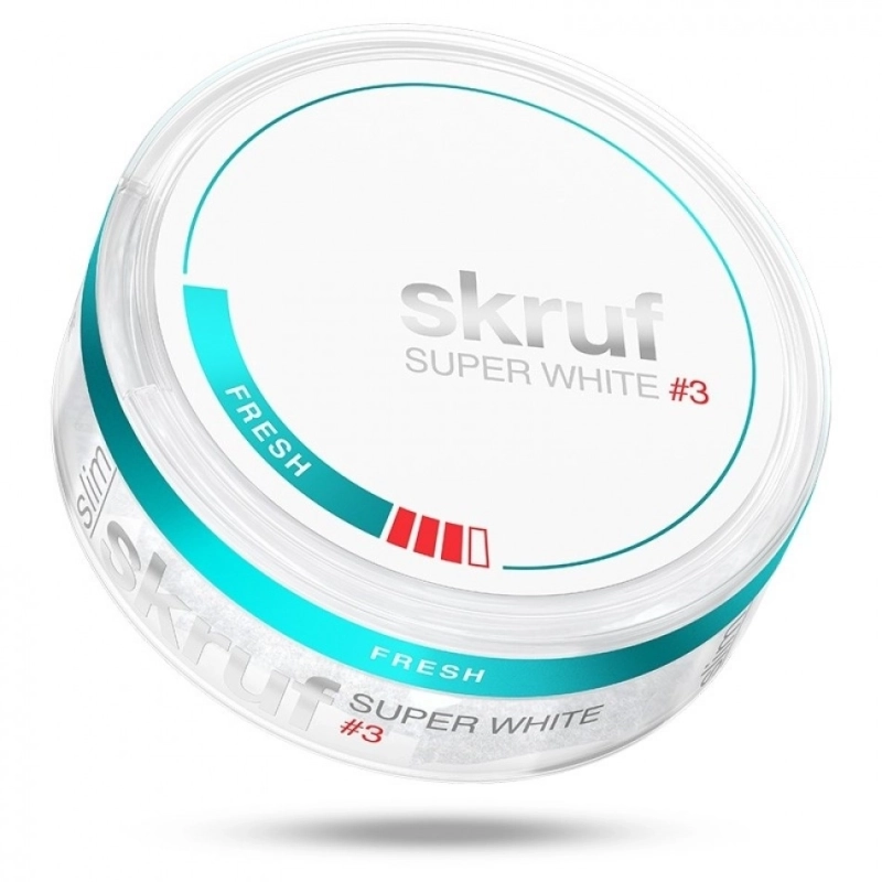 Nicotine pouches | Skruf Super White #3 EST 11.6g